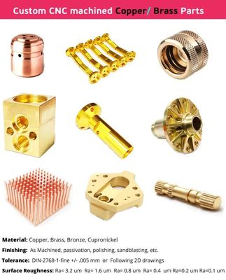Piezas que trabajan a máquina de cobre amarillo del ODM que anodizan la máquina del CNC para las piezas de cobre amarillo
