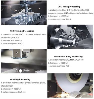 Color de torneado de encargo de las piezas de la dureza de las piezas del CNC del hardware que muele