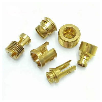 La dureza de cobre amarillo anodizada de las piezas del CNC que trabaja a máquina tornea piezas de torneado