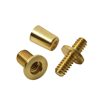 La dureza de cobre amarillo anodizada de las piezas del CNC que trabaja a máquina tornea piezas de torneado